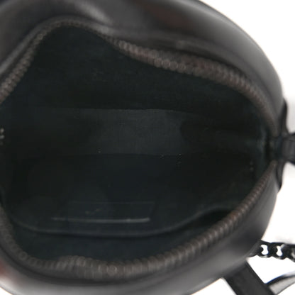 Saint Laurent Calfskin Matelasse Chevron Round Vinyle Camera Bag Black 5 of 9