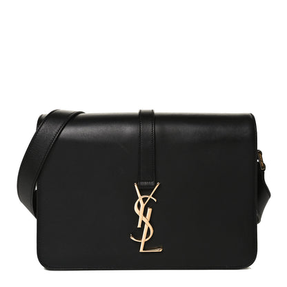 Saint Laurent Smooth Calfskin Medium Classic Monogram Universite Bag Black 1 of 9