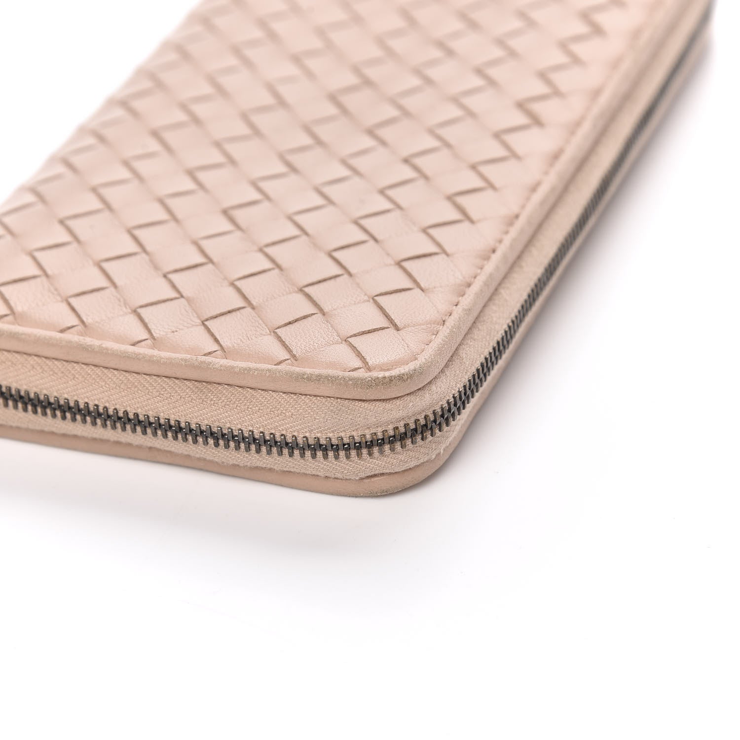 Bottega Veneta Nappa Intrecciato Zip Around Wallet Flamingo 10 of 11