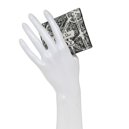 Christian Dior Calfskin Plan De Paris Print Card Holder White Black 2 of 9
