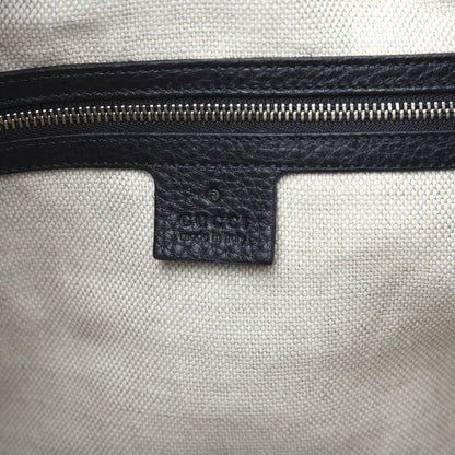 Gucci Pebbled Calfskin Studded Medium Soho Chain Shoulder Bag Black 6 of 8