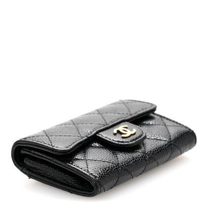 Chanel Caviar Quilted Flap Card Holder Wallet Black 4 of 12