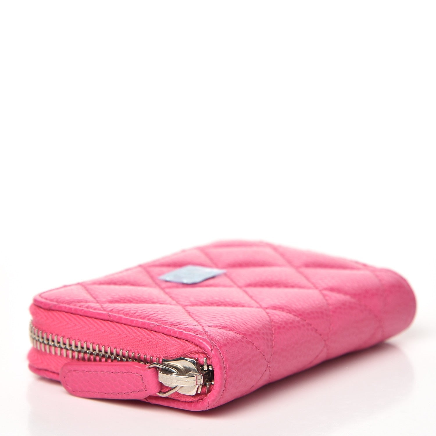 Chanel Caviar Quilted Zip Coin Purse Pink 4 of 8