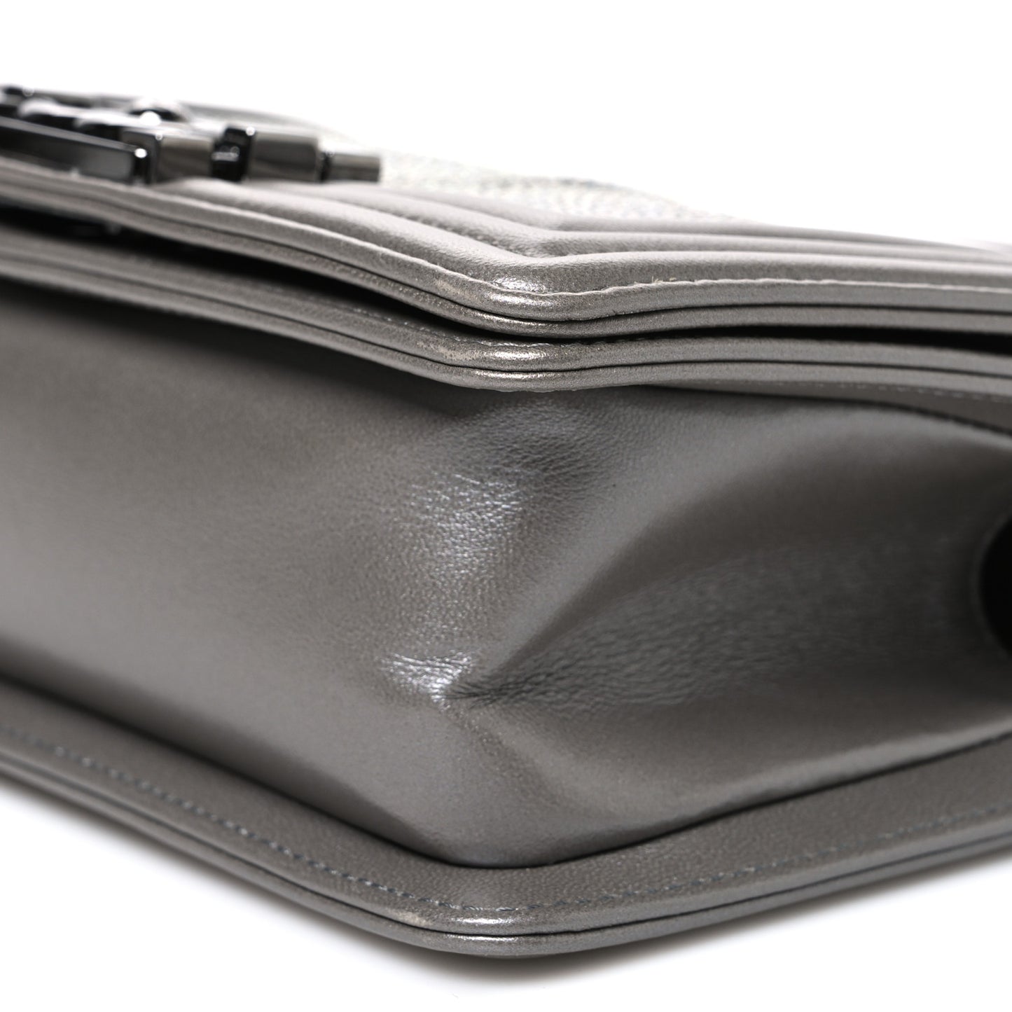 Galuchat Stingray Small Boy Flap Silver