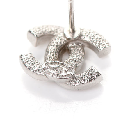 Chanel Crystal Mini Timeless CC Earrings Silver 4 of 4