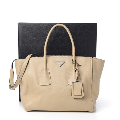 Prada Vitello Daino Twin Pocket Tote Sabbia 10 of 10