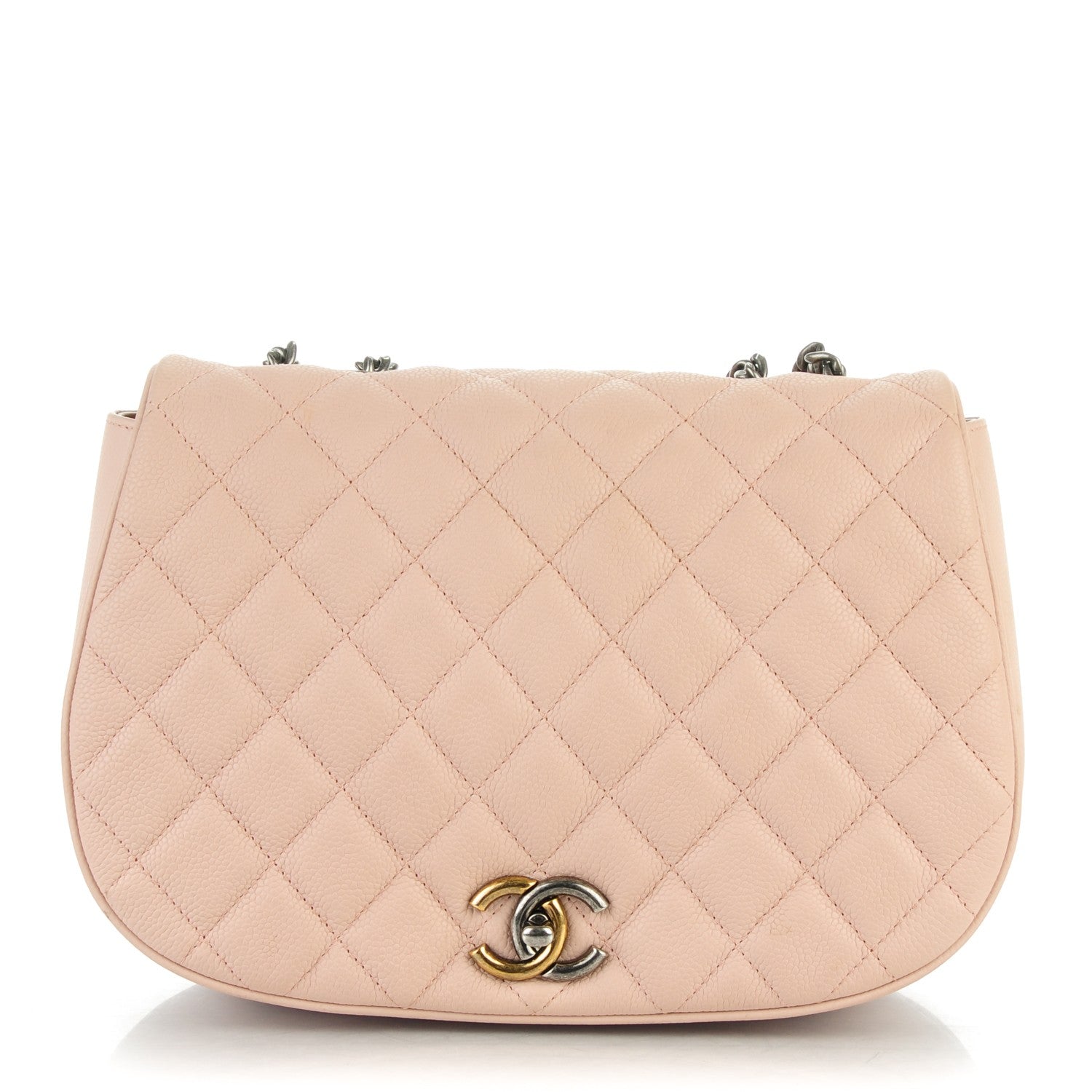 Chanel Caviar Quilted Casual Pocket Messenger Flap Light Pink 1 of 8