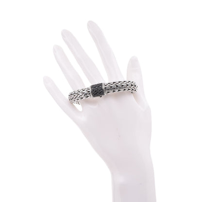 John Hardy Sterling Silver Black Sapphire Classic Chain Bracelet Large 6 of 8