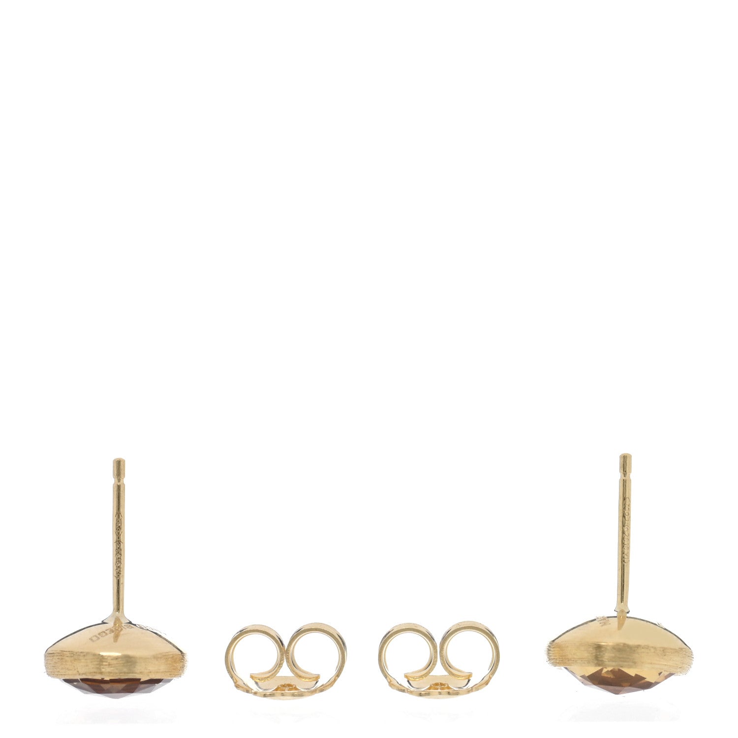 Marco Bicego 18K Yellow Gold Citrine Jaipur Color Stud Earrings 3 of 4