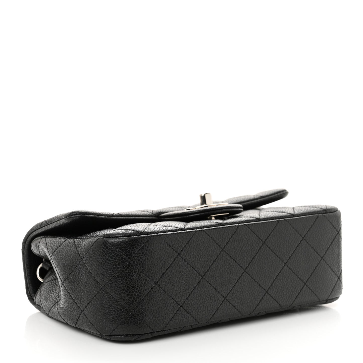 Caviar Quilted Mini Rectangular Flap Black
