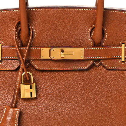 Hermes Natural Barenia Faubourg Birkin 30 Fauve 8 of 15