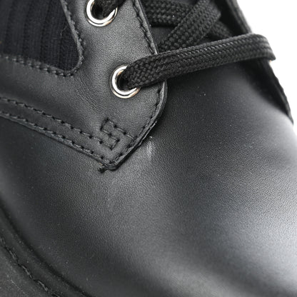 Fendi Calfskin Stretch Fabric Rockoko Biker Boots 38 Tobacco Black Marino 9 of 11