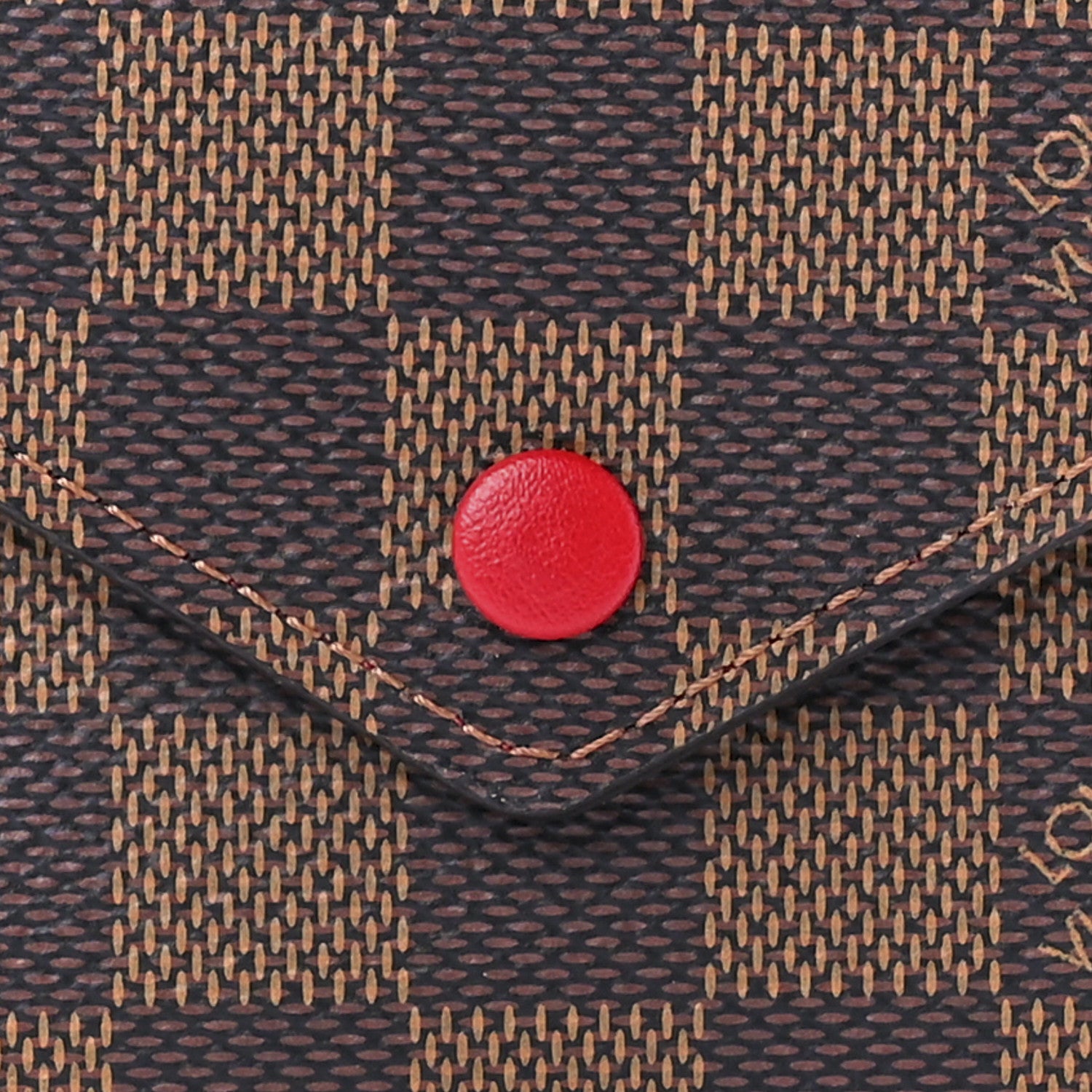Louis Vuitton Damier Ebene Victorine Wallet Red 6 of 9