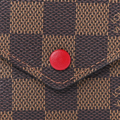 Louis Vuitton Damier Ebene Victorine Wallet Red 6 of 9