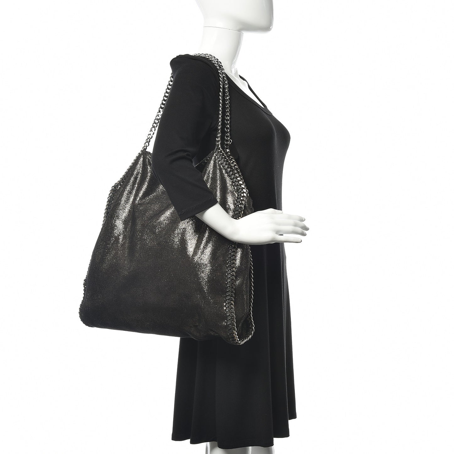 Shaggy Deer Big Falabella Tote Ruthenium