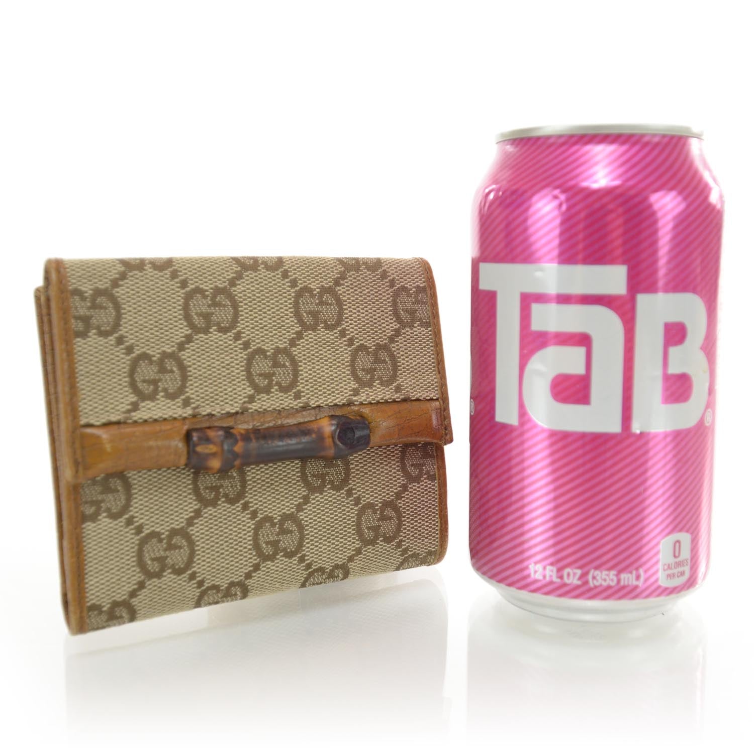 Gucci Monogram Bamboo Bar French Wallet 2 of 8