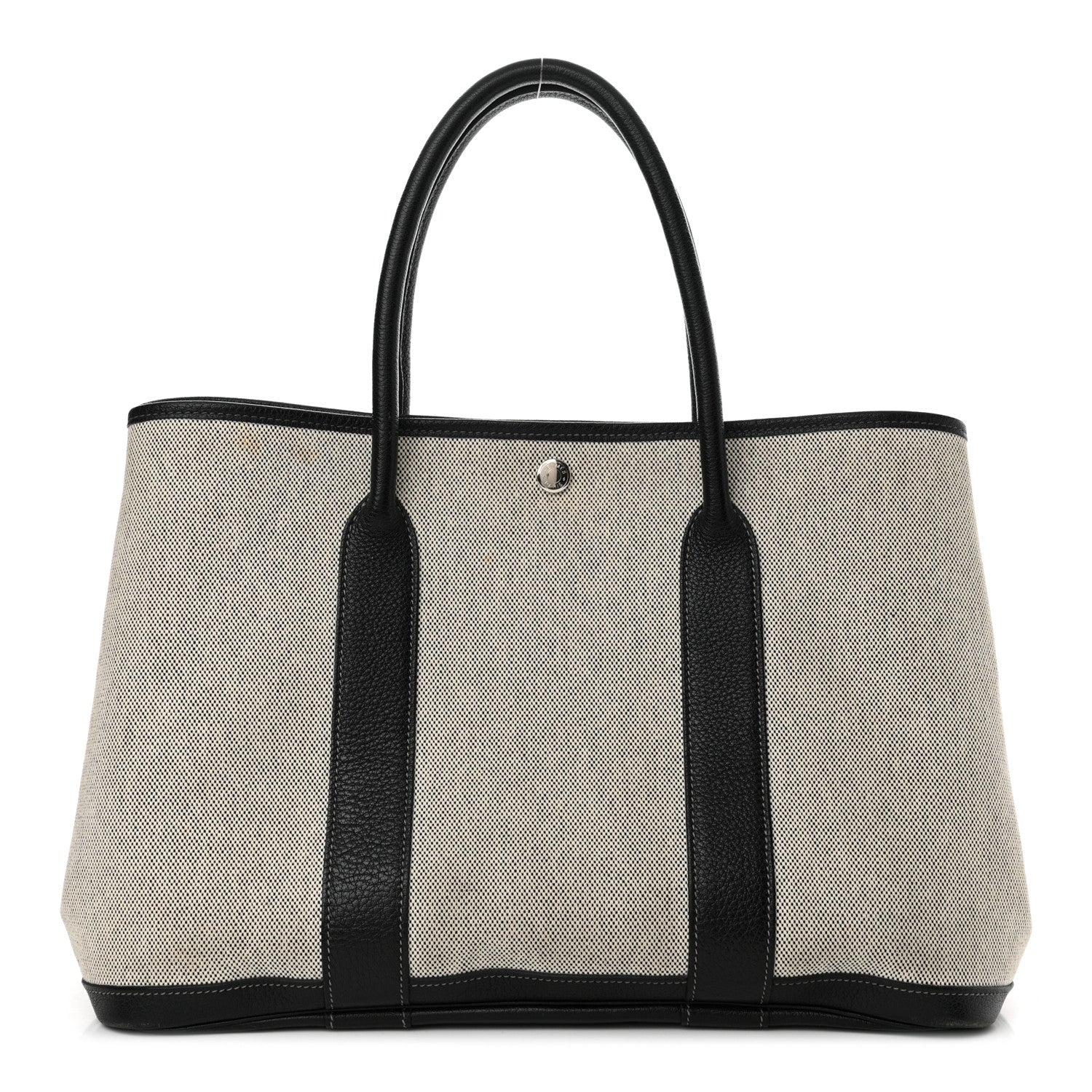 Hermes Toile Buffle Skipper Garden Party 36 MM Tote Black 1 of 16