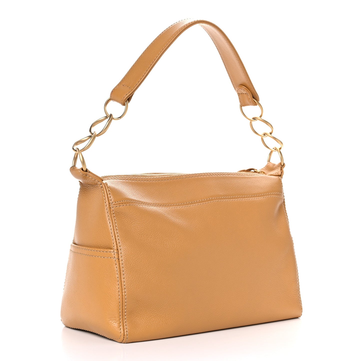 Caviar CC Chain Shoulder Bag Beige