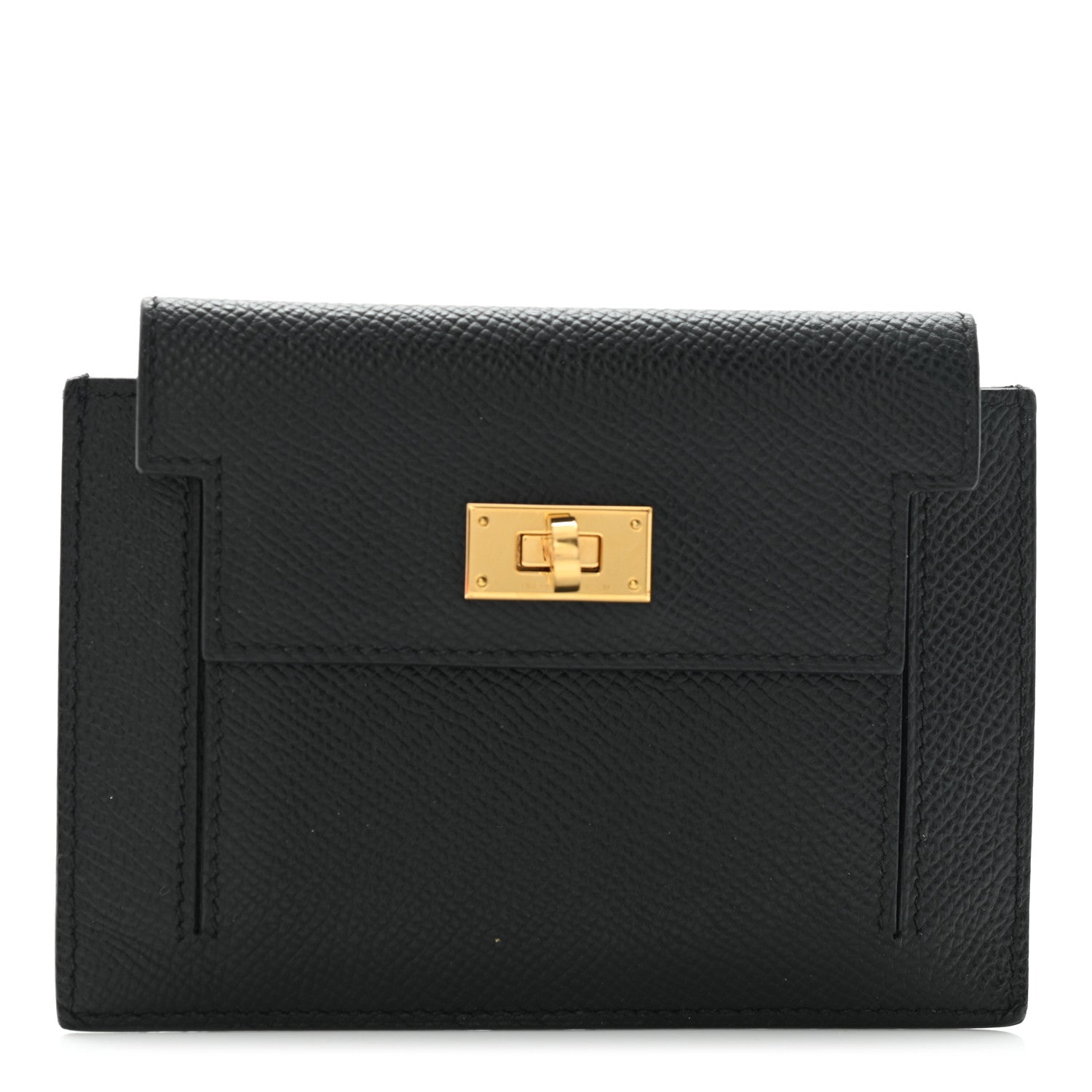 Hermes Epsom Kelly Pocket Compact Wallet Black 1 of 10