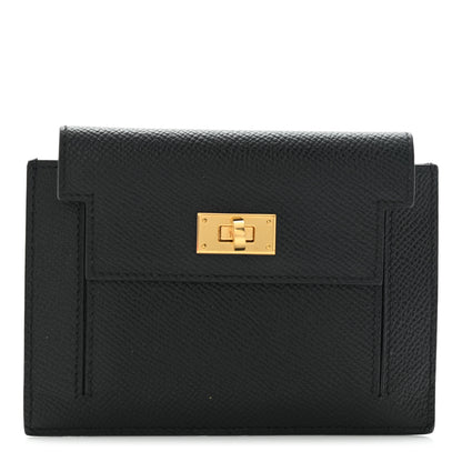 Hermes Epsom Kelly Pocket Compact Wallet Black 1 of 10