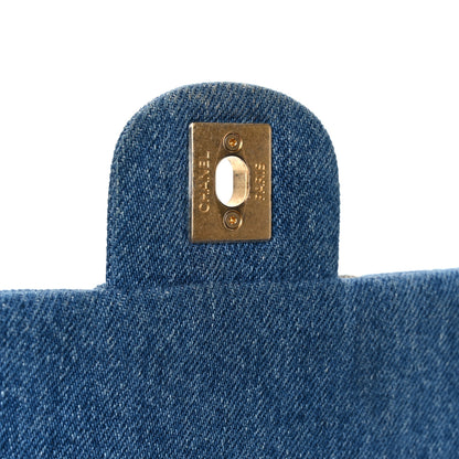 Chanel Denim Quilted Denim Large Mood Flap Blue Multicolor 7 of 11