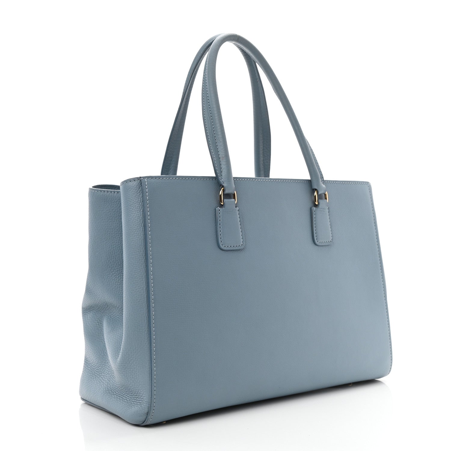 Dolce & Gabbana Textured Calfskin Clara Tote Light Blue 3 of 11