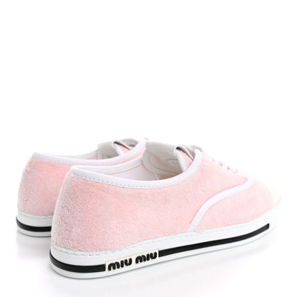 Miu Miu Terry Cloth Low Top Sneakers 37.5 Alabastro 5 of 10