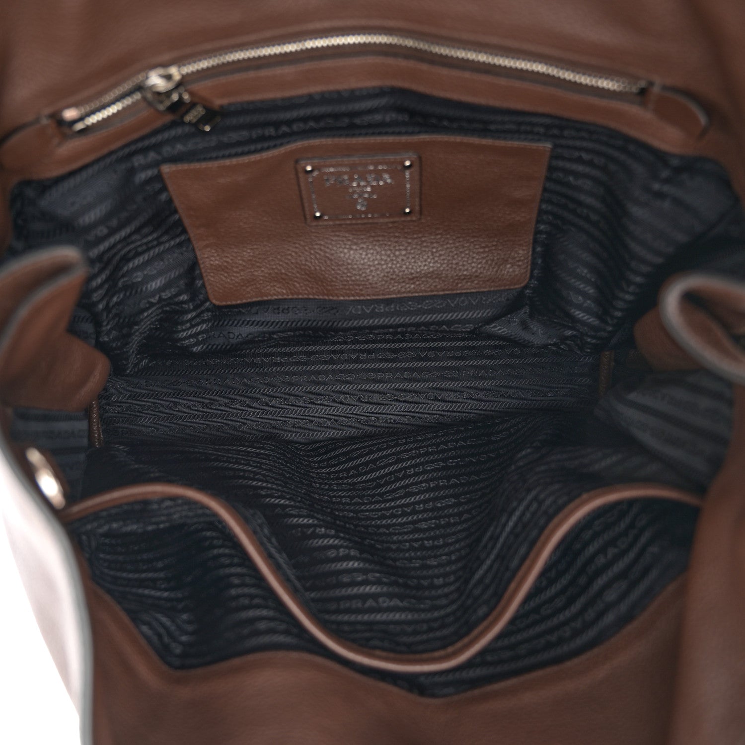 Prada Vitello Phenix Side Zip Shopping Tote Bruciato 5 of 11