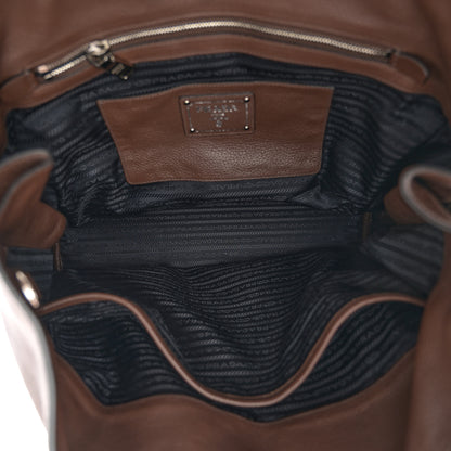 Prada Vitello Phenix Side Zip Shopping Tote Bruciato 5 of 11