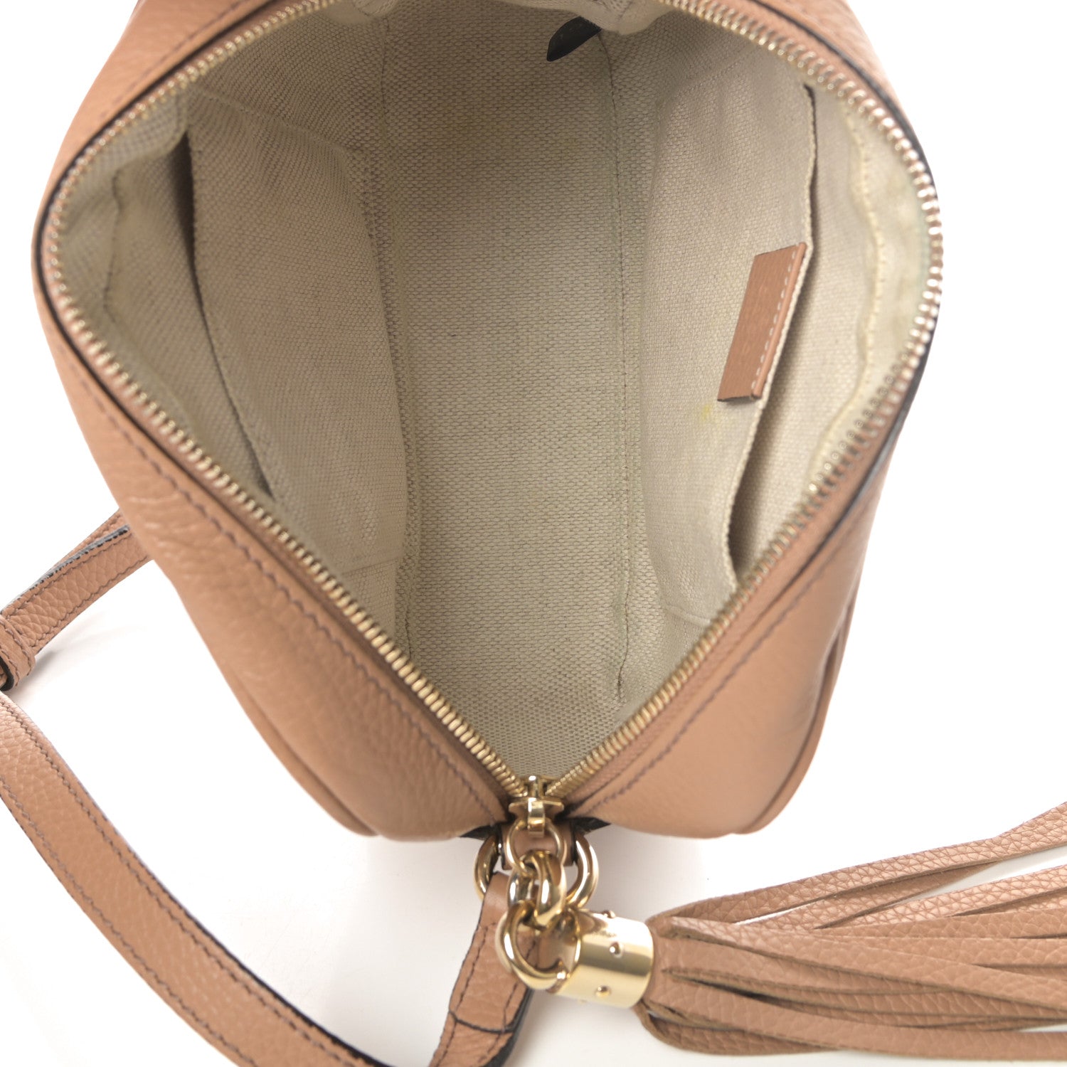 Gucci Pebbled Calfskin Small Soho Disco Bag Camelia 5 of 15