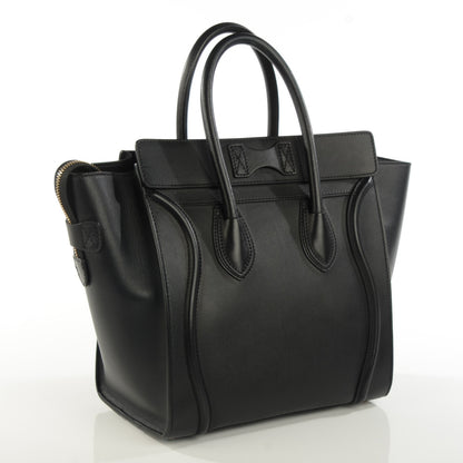 Celine Smooth Calfskin Mini Luggage Black 3 of 8