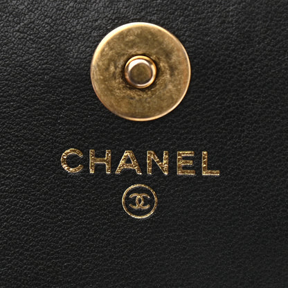 Chanel Lambskin Quilted Coco Clips Mini Wallet On Chain WOC Black 6 of 9