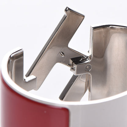 Hermes Enamel Extra Wide Clic Clac H Bracelet PM Red 4 of 5