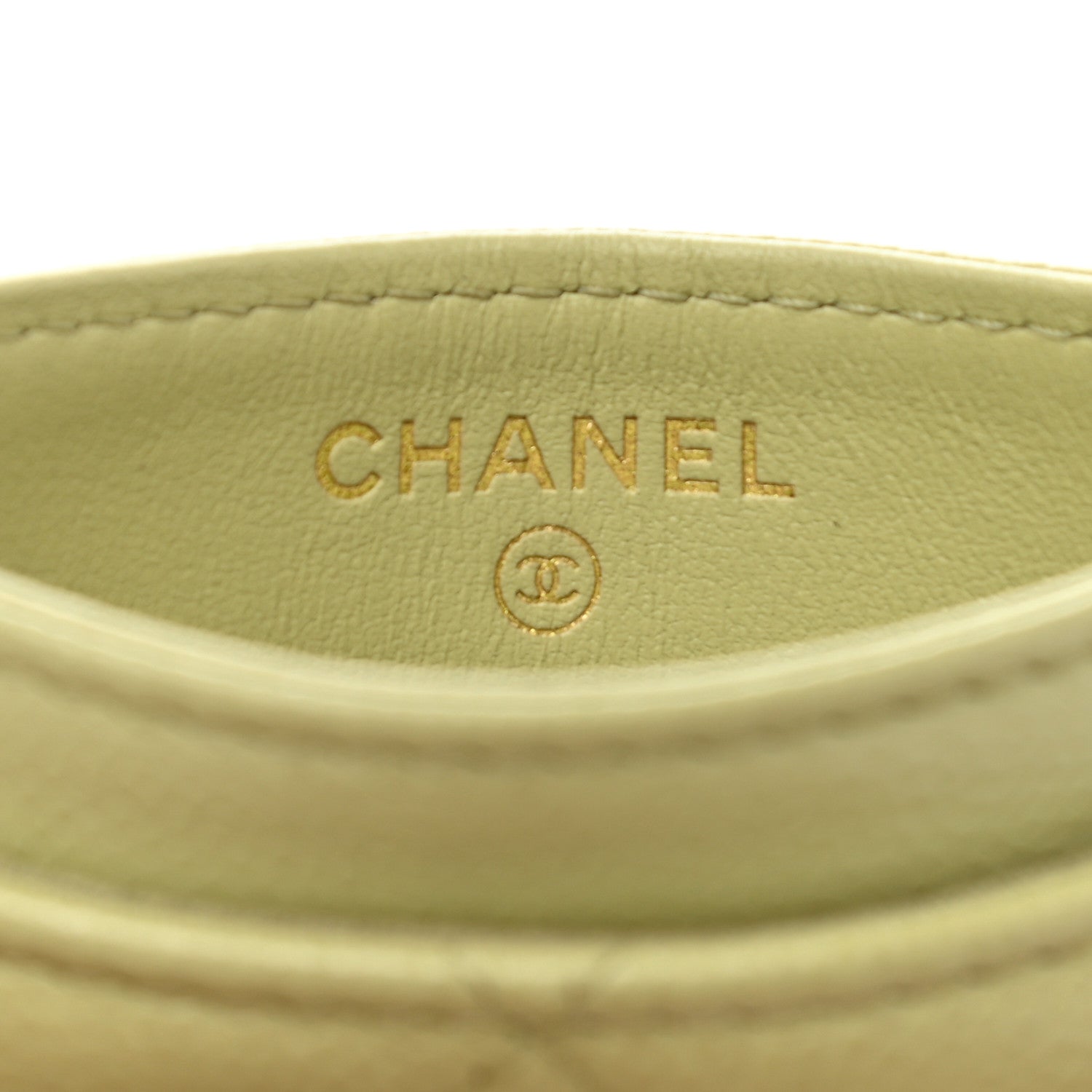 Chanel Caviar Quilted French New Wave Card Holder Light Green 6 of 9