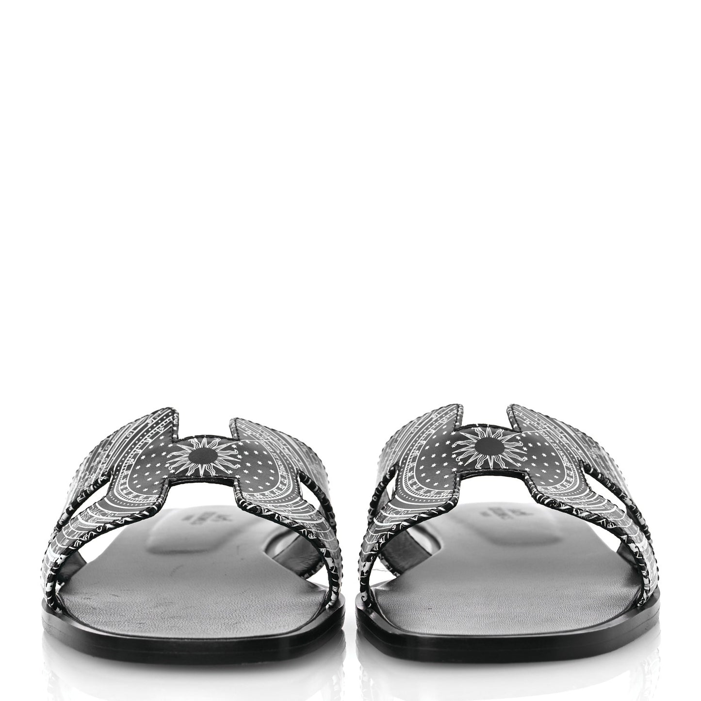Calfskin Astrologie Bandana Oran Sandals 36.5 Black
