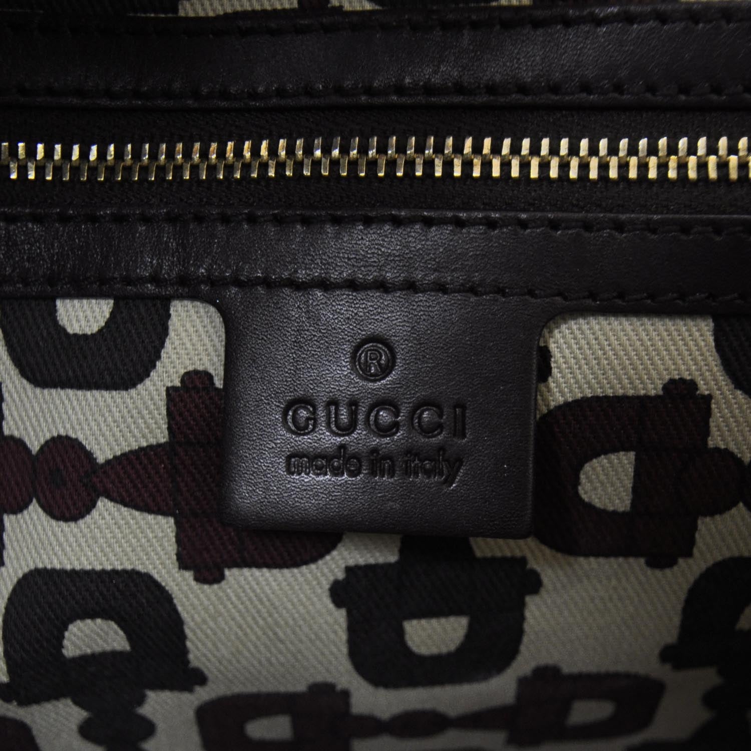 Gucci Guccissima Treasure Boston Dark Brown 7 of 9