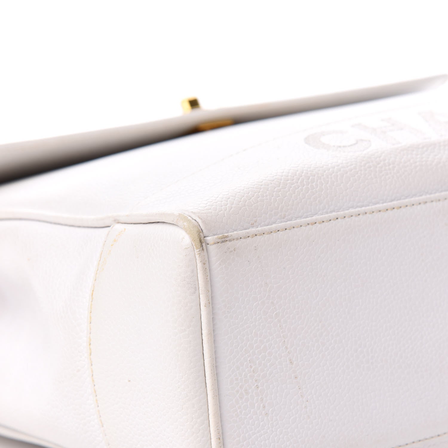 Chanel Caviar Flap Shoulder Bag White 15 of 20