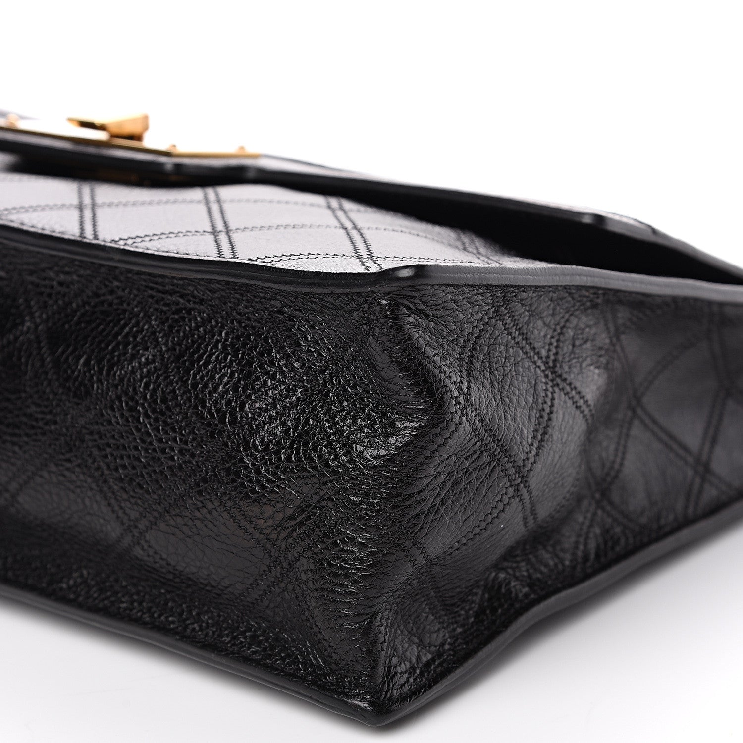 Marc Jacobs Grained Calfskin Quilted Chain Flap Black 7 of 7