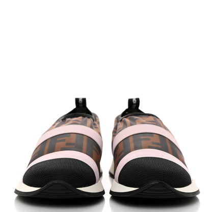 Fendi Technical Mesh Tulle Slip On Sneaker 37 Rose Tobacco 2 of 7
