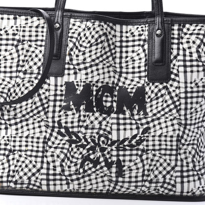 MCM Visetos Medium Liz Reversible Shopper Tote Black 18 of 18