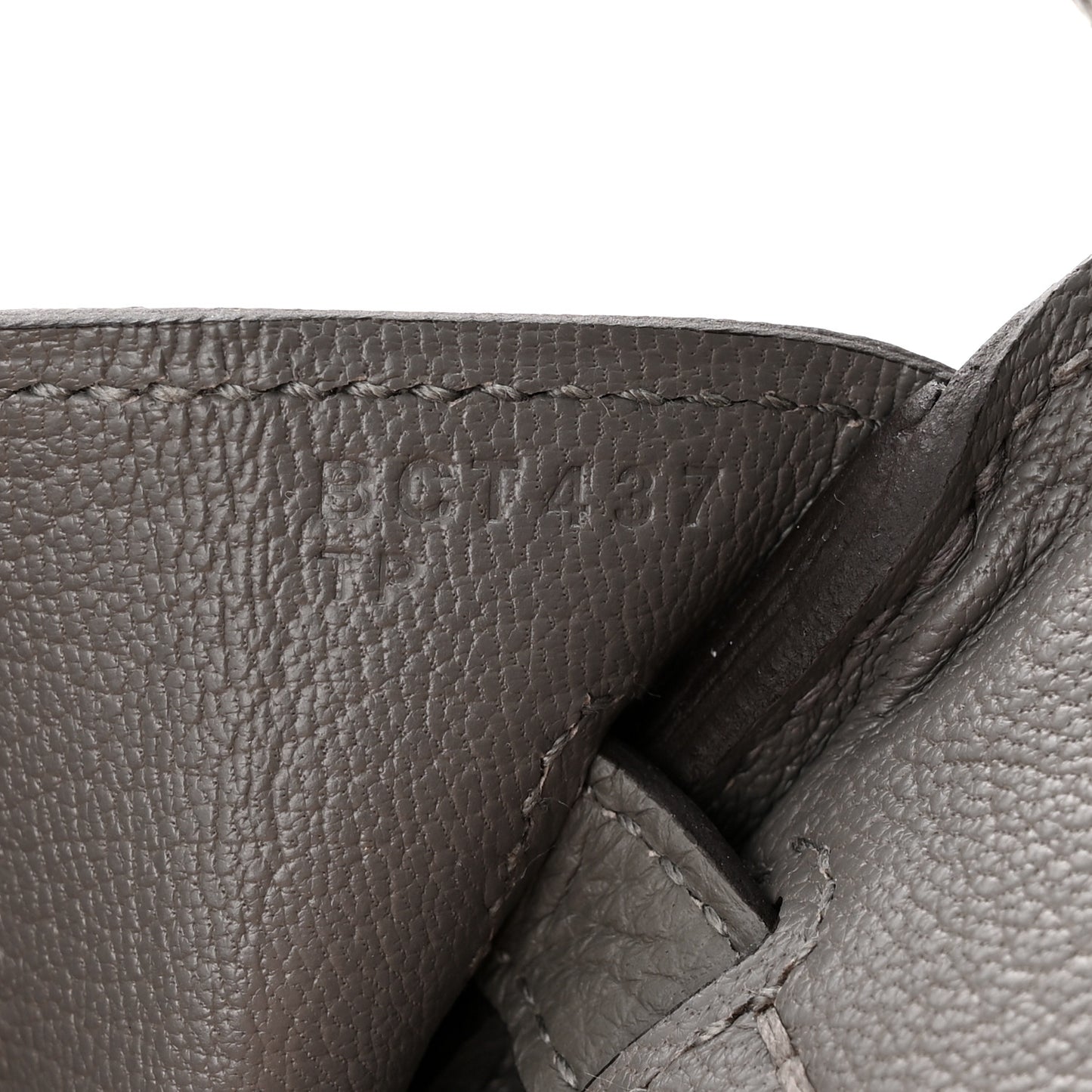 Togo Birkin 25 Gris Meyer