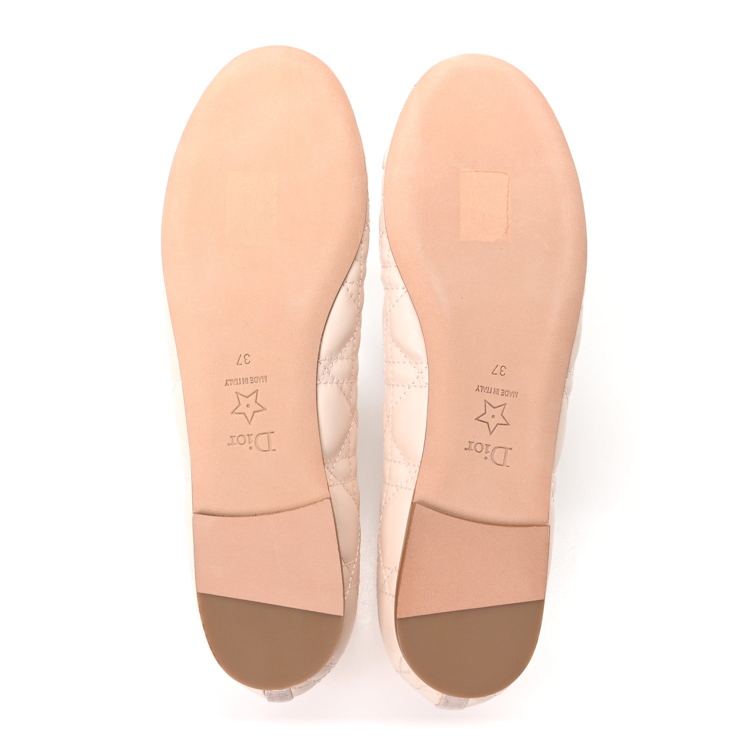 Christian Dior Calfskin Cannage Pearl Bow Ballet Flats 37 Rose Quartz 6 of 10
