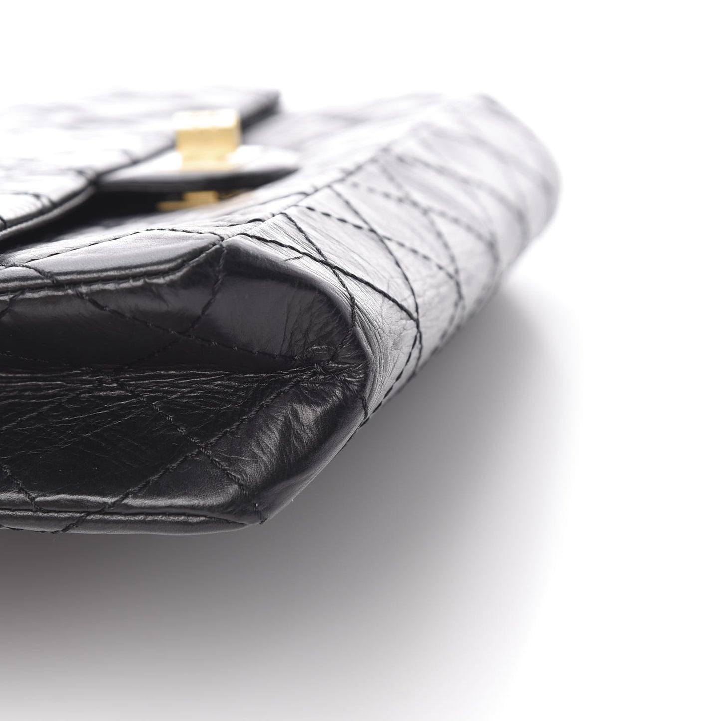 Aged Calfskin Quilted 2.55 Reissue 226 Flap Black