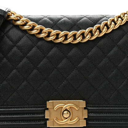 Chanel Caviar Quilted Medium Boy Flap Black 7 of 10