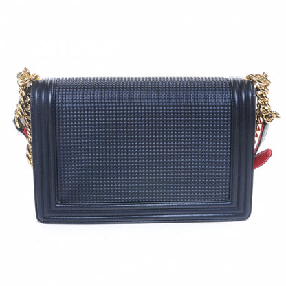 Chanel Lambskin Square Quilted Large Boy Cube Flap Navy and Red 2 of 8