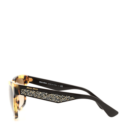Miu Miu Acetate Crystal Cat Eye SMU07R Sunglasses Tortoise 3 of 7
