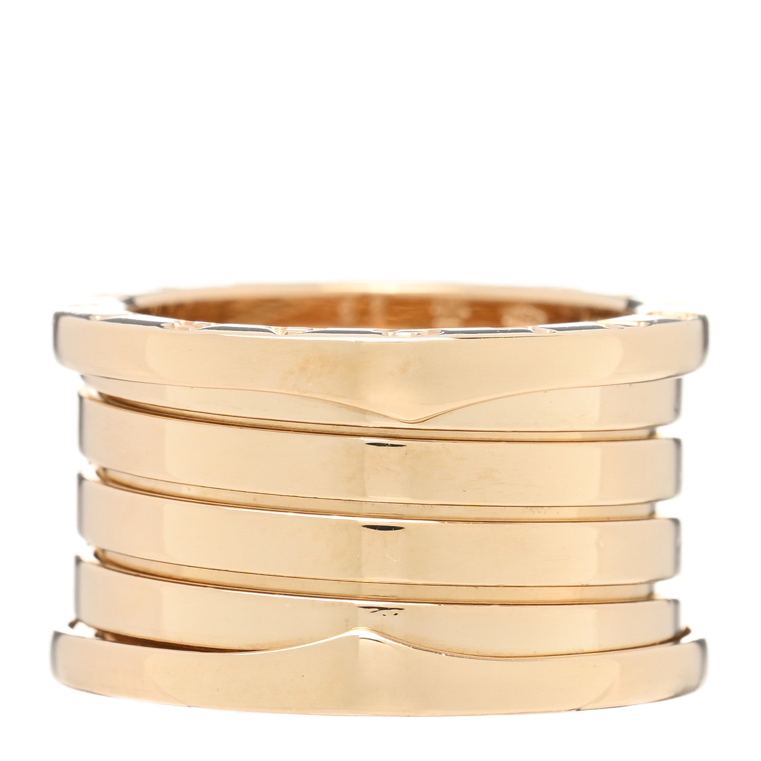 Bulgari 18K Yellow Gold B.Zero1 Five-Band Anniversary Ring 53 6.25 3 of 5