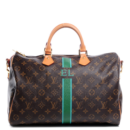 Louis Vuitton Monogram My LV Heritage Speedy Bandouliere 35 Vert and Blue Clair 1 of 7