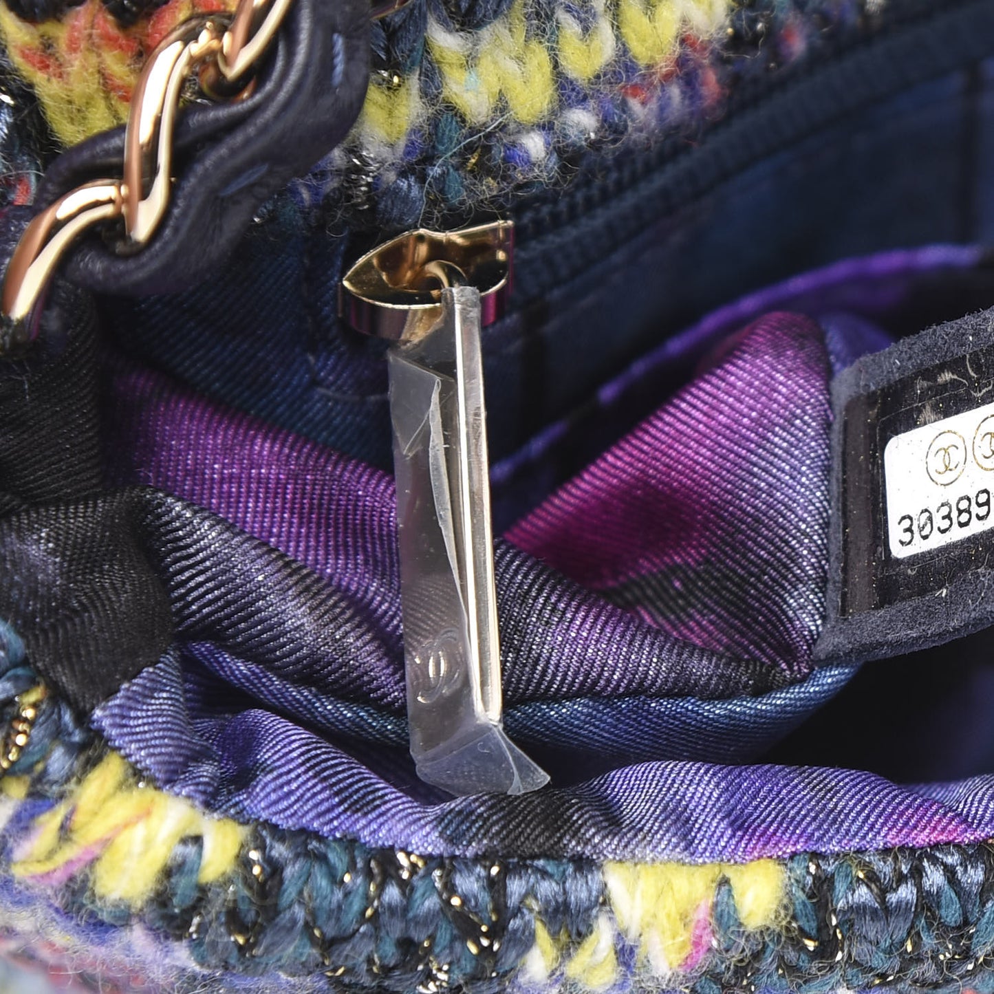 Knit Mini Rectangular Flap Multicolor