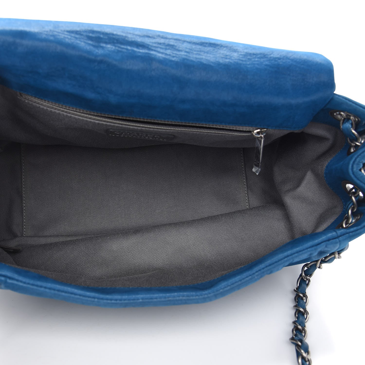 Chanel Iridescent Calfskin Glint Flap Blue 5 of 9